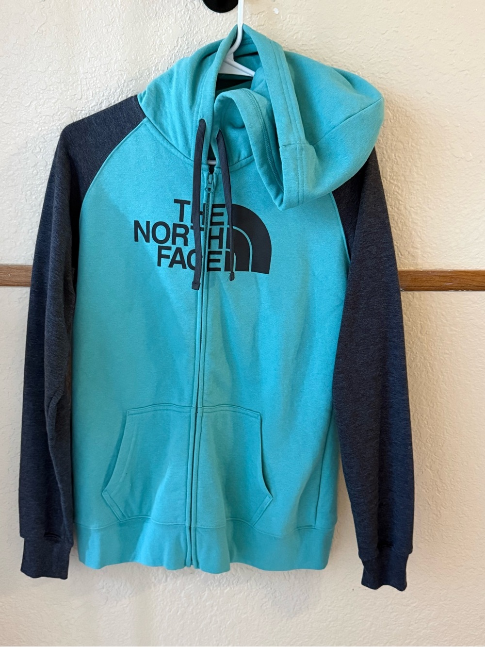 The North Face Women’s Turquoise & Black Full-Zip Hoodie